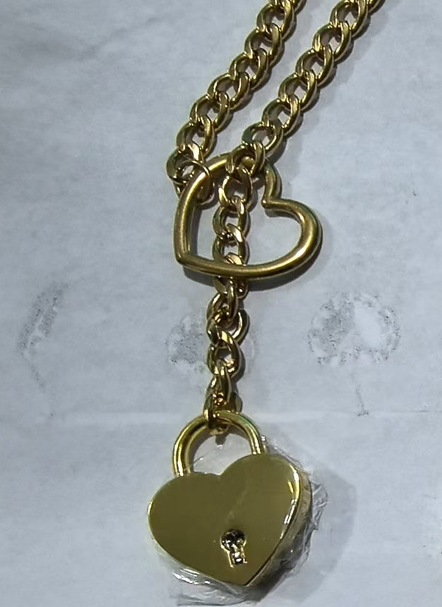 Cuban Adjustable Heart Shaped Necklace