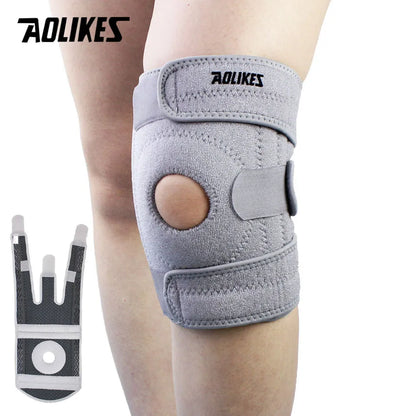 AOLIKES 1PCS Adjustable Relieve Stress Knee Pad Sport Non slip knee Protection Fitness Cycling Basketball Knee Support Braces