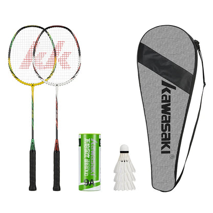 Kawasaki 1 Pair Of Badminton Racket 1U Aluminum Alloy Frame Badminton  Racquet With String For Outdoor Entertainment UP-0182