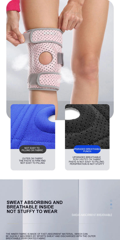 AOLIKES 1PCS Adjustable Relieve Stress Knee Pad Sport Non slip knee Protection Fitness Cycling Basketball Knee Support Braces