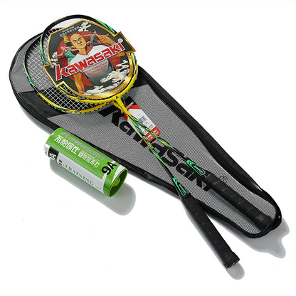 Kawasaki 1 Pair Of Badminton Racket 1U Aluminum Alloy Frame Badminton  Racquet With String For Outdoor Entertainment UP-0182