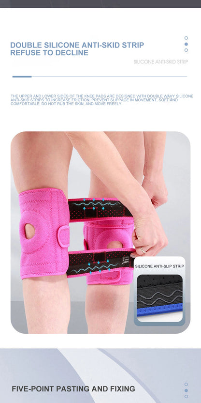 AOLIKES 1PCS Adjustable Relieve Stress Knee Pad Sport Non slip knee Protection Fitness Cycling Basketball Knee Support Braces