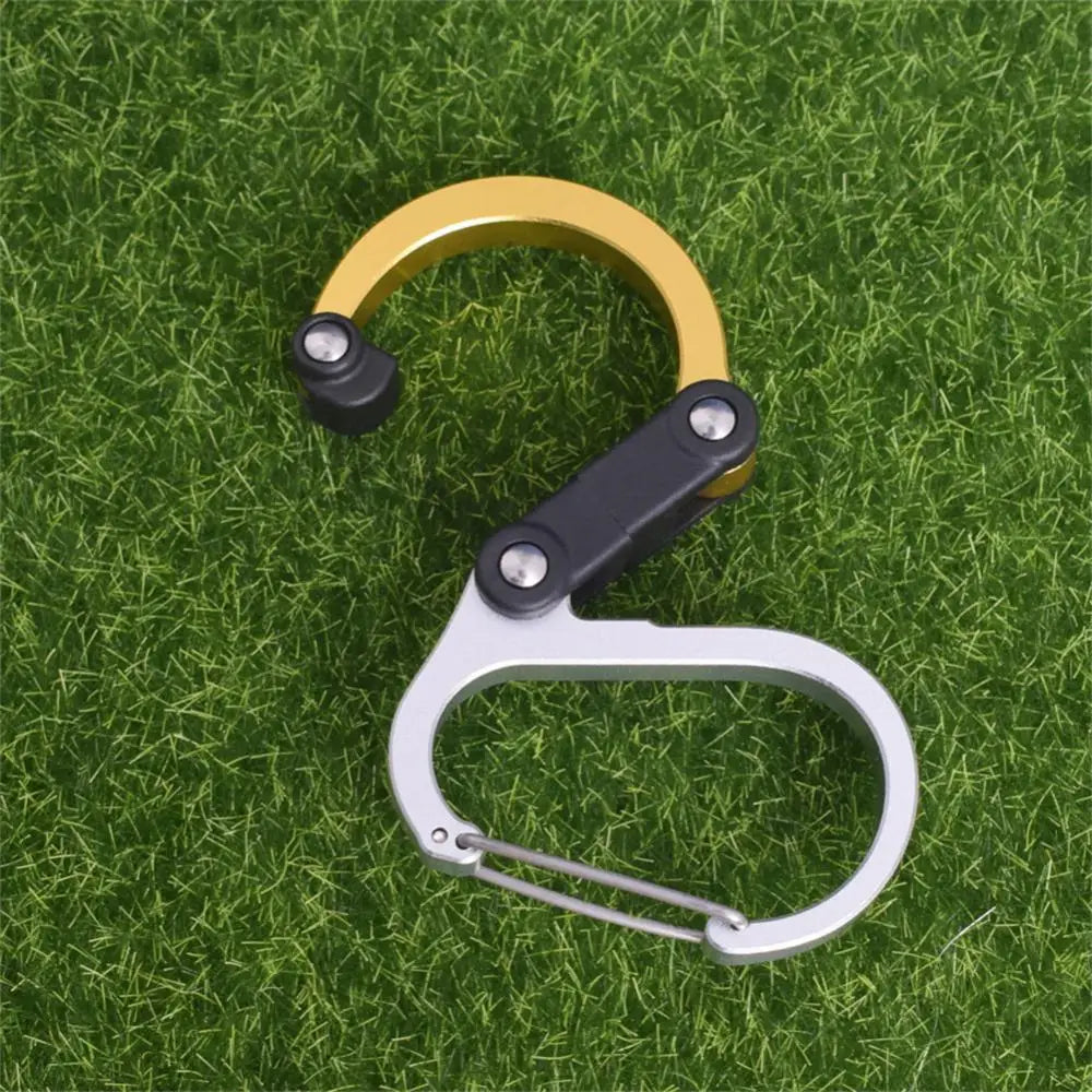 Hybrid Gear Clip - Carabiner Rotating Hook Clip Non-Locking Strong Clips For Camping Fishing Hiking Travel Backpack Out