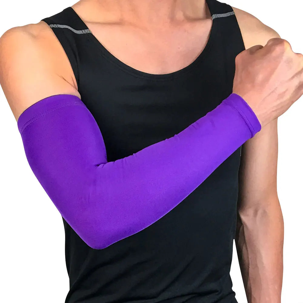 1 PC Cooling Sports Arm Sleeve Compression Basketball Cycling Arm Warmer Running UV Protection Unisex Volleyball Sunscreen Bands