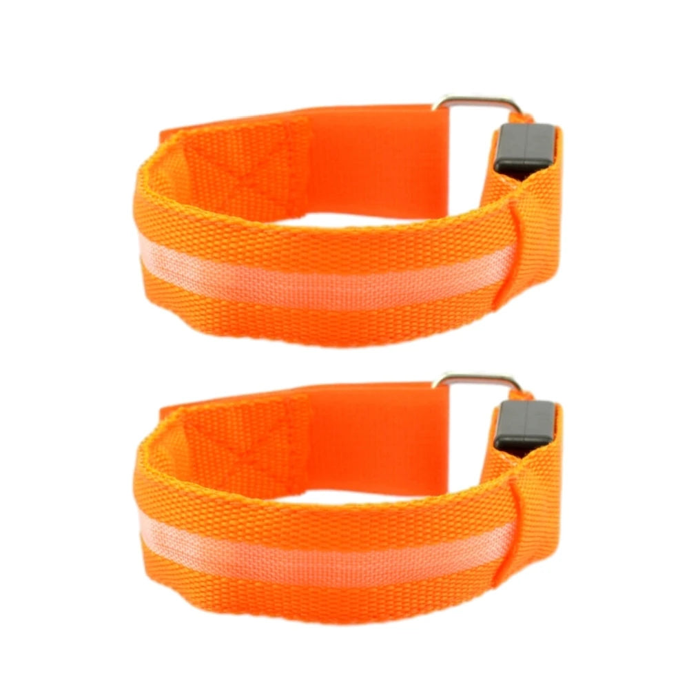 Night Sport Running Cycling Flashing Wristband CR2032 Button Battery Armband Outdoor Safety Arm Leg Warning Wrist Strap Light