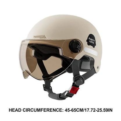 Bicycle Safety Helmet 3C Certified Electric Vehicle Helmet Unisex Battery Vehicle Helmet Motorcycle Riding Half Helmet