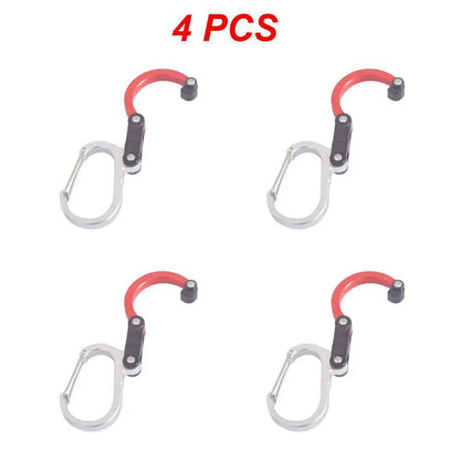 Hybrid Gear Clip - Carabiner Rotating Hook Clip Non-Locking Strong Clips For Camping Fishing Hiking Travel Backpack Out