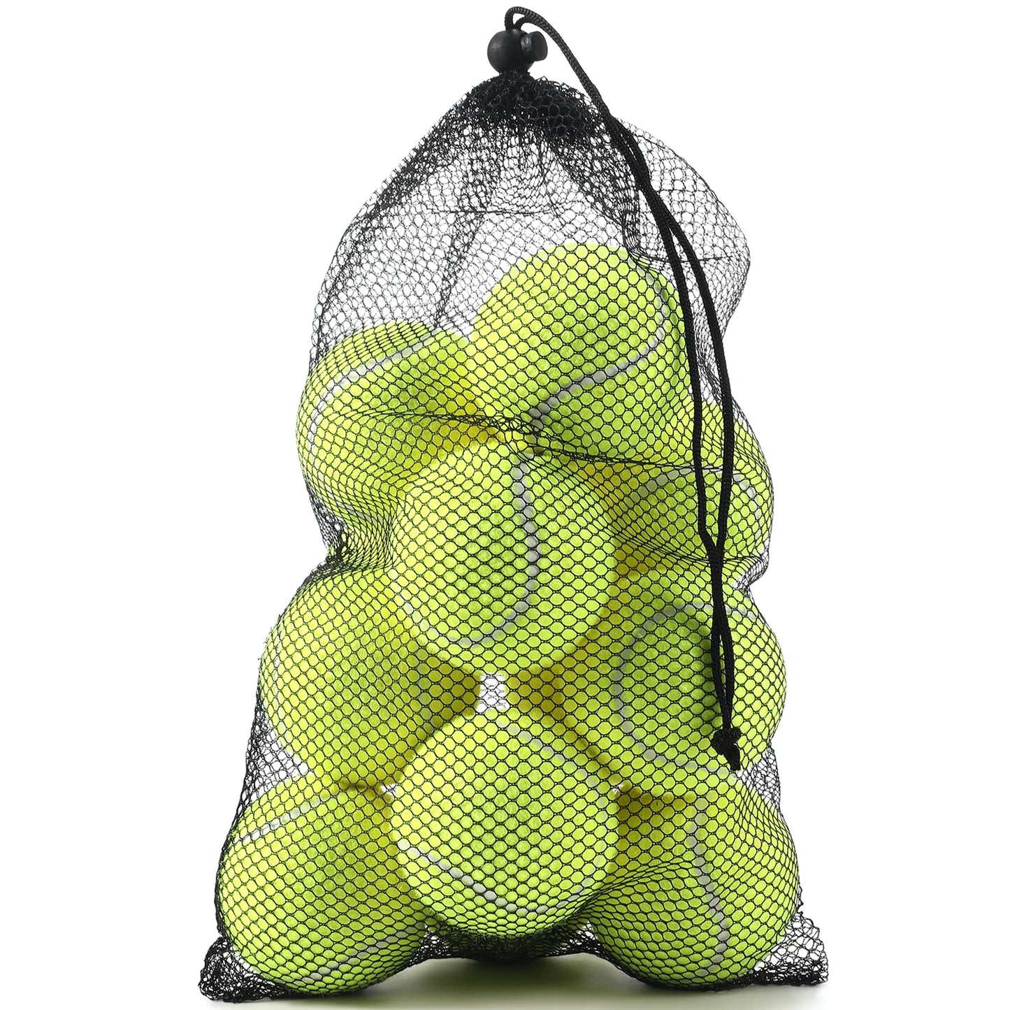 Tennis Balls High Elasticity Durable Training Balls for Beginners Practice Tennis Ball  with Mesh Bag Wool Rubber Tennis Balls