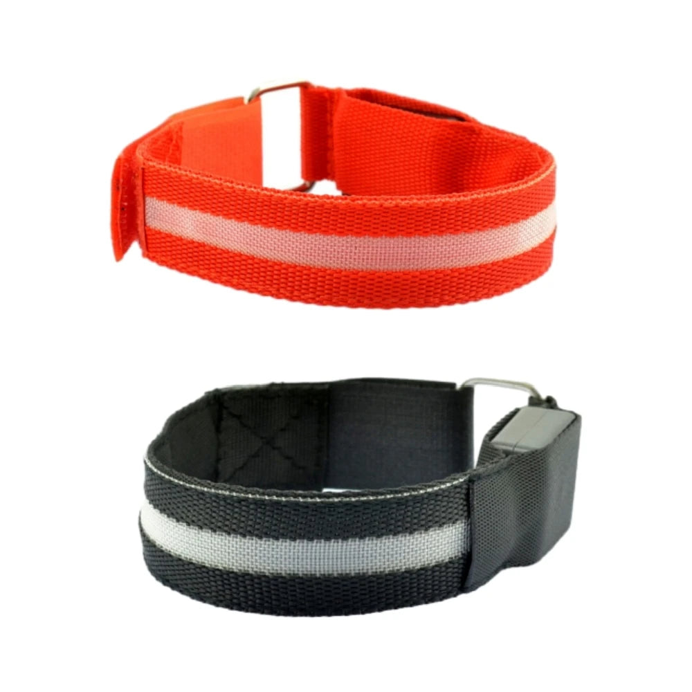 Night Sport Running Cycling Flashing Wristband CR2032 Button Battery Armband Outdoor Safety Arm Leg Warning Wrist Strap Light