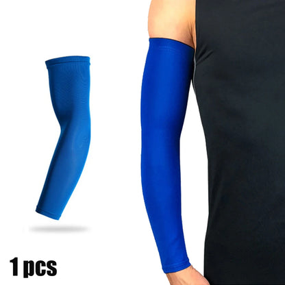 1 PC Cooling Sports Arm Sleeve Compression Basketball Cycling Arm Warmer Running UV Protection Unisex Volleyball Sunscreen Bands