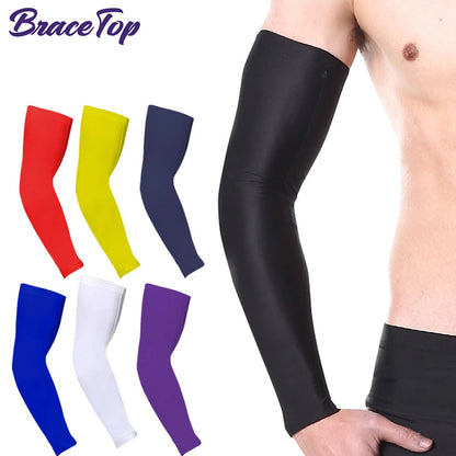 1 PC Cooling Sports Arm Sleeve Compression Basketball Cycling Arm Warmer Running UV Protection Unisex Volleyball Sunscreen Bands