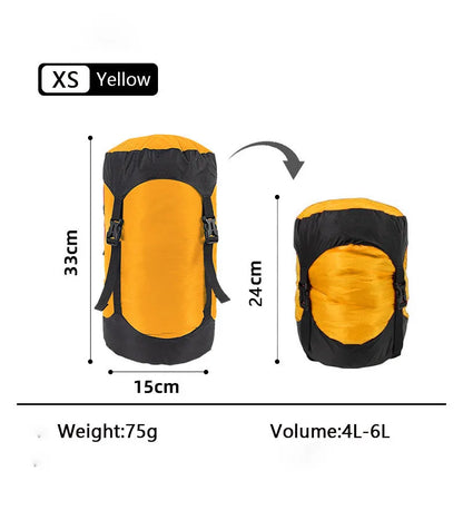 Upgrade 40D 10-35L Ultralight Waterproof Nylon Compression Stuff Sack for Sleeping Bag 40% Space for Camping Hiking Backpacking