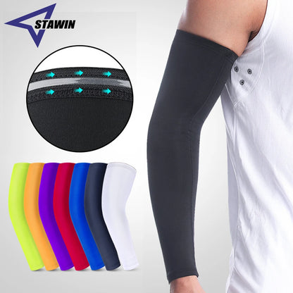 1 PC Cooling Sports Arm Sleeve Compression Basketball Cycling Arm Warmer Running UV Protection Unisex Volleyball Sunscreen Bands