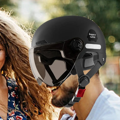 Bicycle Safety Helmet 3C Certified Electric Vehicle Helmet Unisex Battery Vehicle Helmet Motorcycle Riding Half Helmet