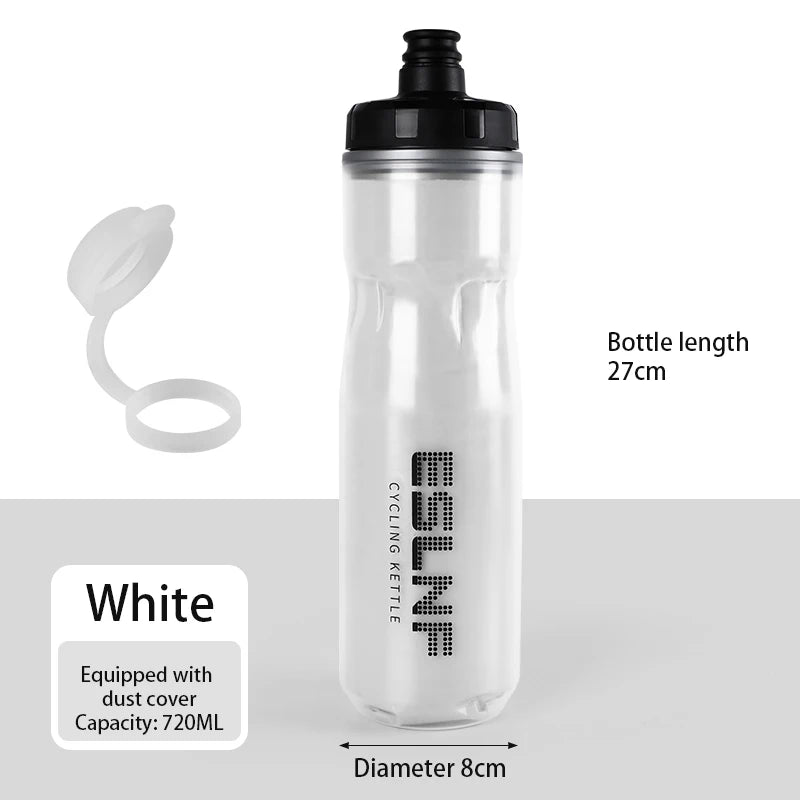 Cycling Insulated Water Bottle Thermal Drink PP5 Silicone 670ml Fitness Outdoor Sports Bicycle Portable Water Kettle