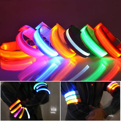 Night Sport Running Cycling Flashing Wristband CR2032 Button Battery Armband Outdoor Safety Arm Leg Warning Wrist Strap Light