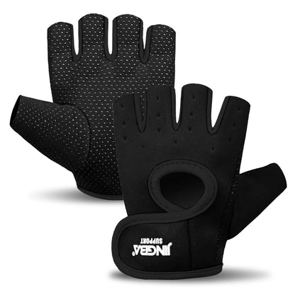 Summer Women Men Silicone Non-Slip Sweat-Proof Breathable Fitness Sports Outdoor Bike Half-Finger Gloves Gym Power Bicycle Glove