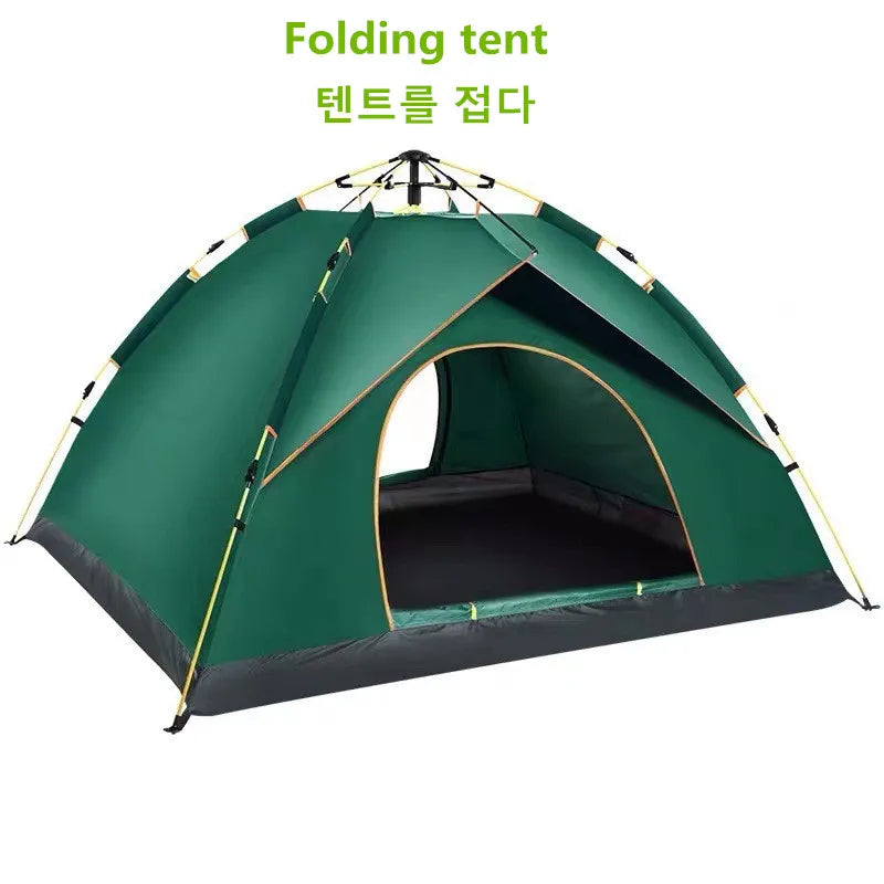 Portable Tent One Touch Outdoor Tent Fully Automatic Quick Opening Tent 2 Person Self Driving Camping Tent Sun Proof Tents 접이식 텐