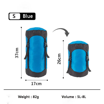 Upgrade 40D 10-35L Ultralight Waterproof Nylon Compression Stuff Sack for Sleeping Bag 40% Space for Camping Hiking Backpacking