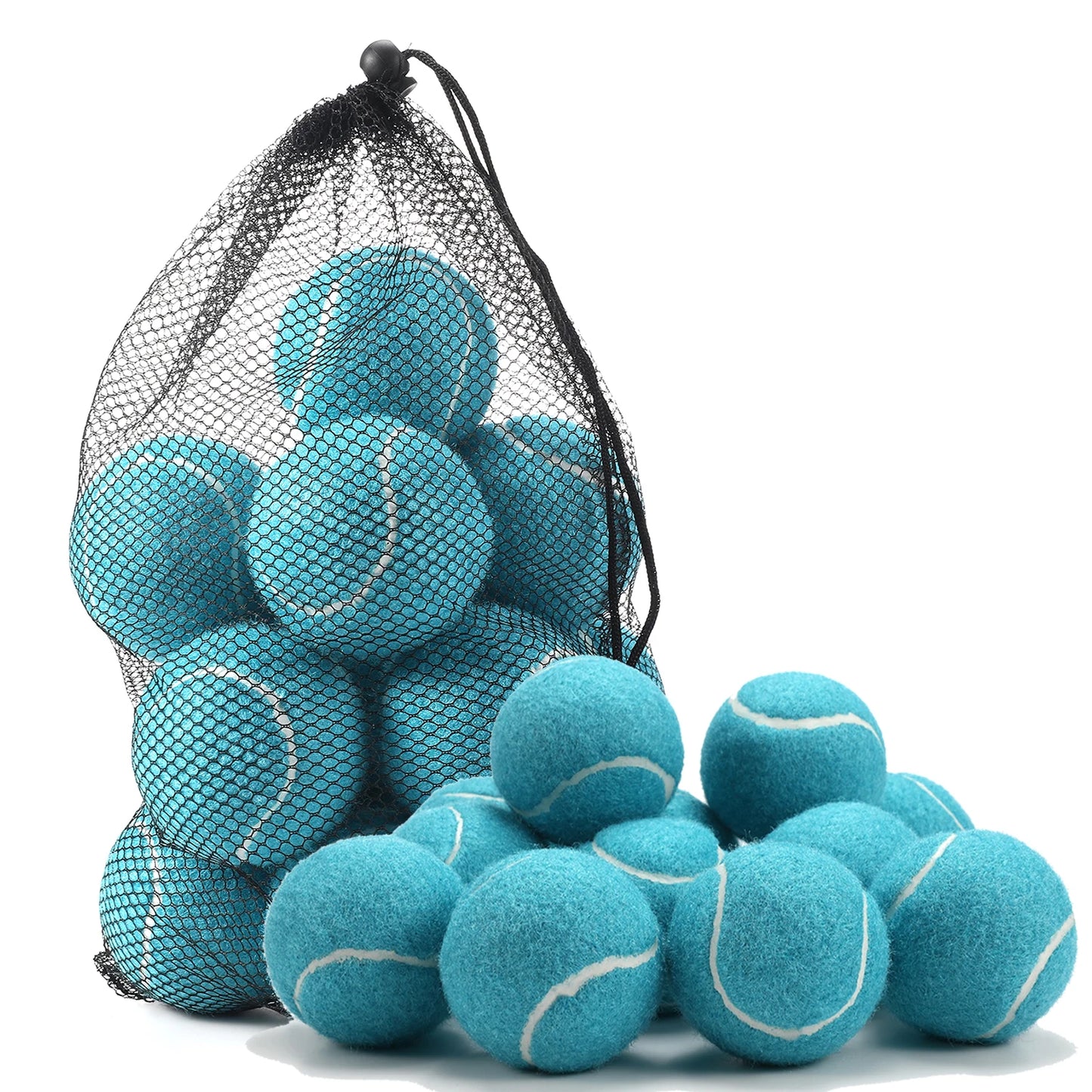 Tennis Balls High Elasticity Durable Training Balls for Beginners Practice Tennis Ball  with Mesh Bag Wool Rubber Tennis Balls