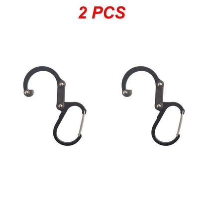 Hybrid Gear Clip - Carabiner Rotating Hook Clip Non-Locking Strong Clips For Camping Fishing Hiking Travel Backpack Out