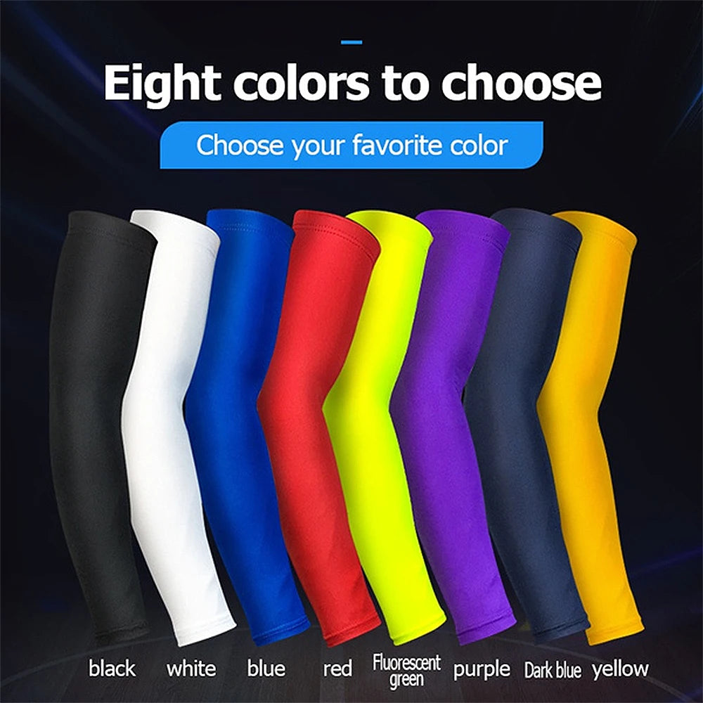 1 PC Cooling Sports Arm Sleeve Compression Basketball Cycling Arm Warmer Running UV Protection Unisex Volleyball Sunscreen Bands