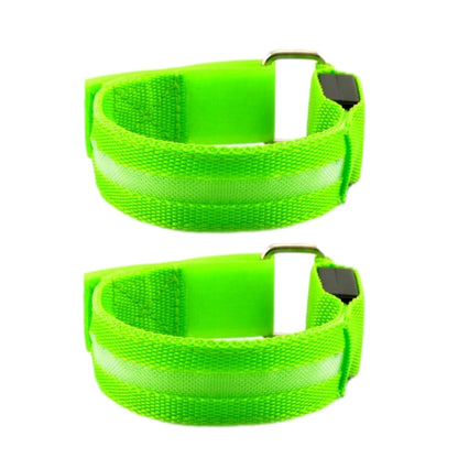 Night Sport Running Cycling Flashing Wristband CR2032 Button Battery Armband Outdoor Safety Arm Leg Warning Wrist Strap Light