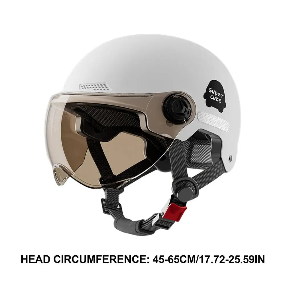 Bicycle Safety Helmet 3C Certified Electric Vehicle Helmet Unisex Battery Vehicle Helmet Motorcycle Riding Half Helmet