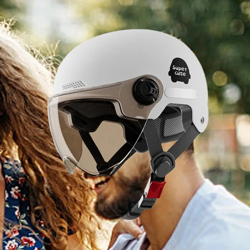 Bicycle Safety Helmet 3C Certified Electric Vehicle Helmet Unisex Battery Vehicle Helmet Motorcycle Riding Half Helmet