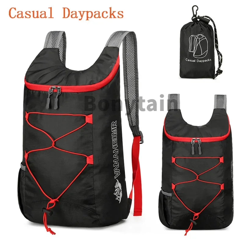 Outdoor Packable Backpack Large-capacity Foldable Camping Backpack Anti-splash Travel Hiking Daypack Sports Bag for Men Women