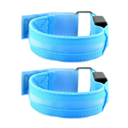 Night Sport Running Cycling Flashing Wristband CR2032 Button Battery Armband Outdoor Safety Arm Leg Warning Wrist Strap Light