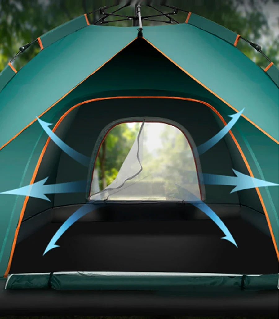 Portable Tent One Touch Outdoor Tent Fully Automatic Quick Opening Tent 2 Person Self Driving Camping Tent Sun Proof Tents 접이식 텐