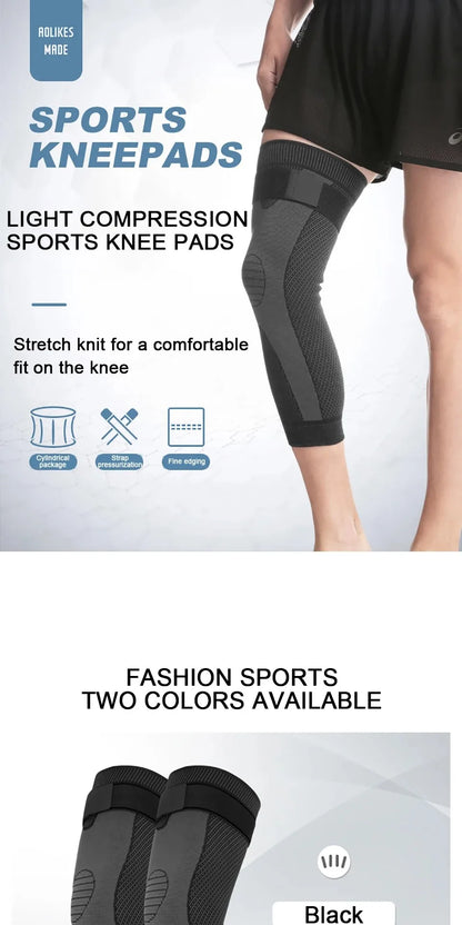 1Pc Leg Knee Support Protectors Knee Support Brace Compression Long Full Legs Sleeve Arthritis Relief Running Gym Sport Knee Pad