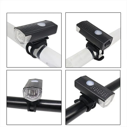 USB Rechargeable Bike Light Set Front Light with Taillight Easy to Install 3 Modes Bicycle Accessories for the Bicycle