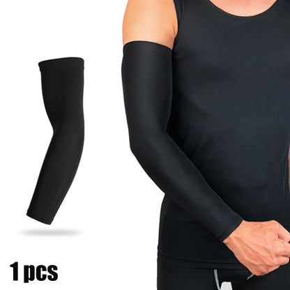 1 PC Cooling Sports Arm Sleeve Compression Basketball Cycling Arm Warmer Running UV Protection Unisex Volleyball Sunscreen Bands