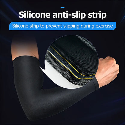 1 PC Cooling Sports Arm Sleeve Compression Basketball Cycling Arm Warmer Running UV Protection Unisex Volleyball Sunscreen Bands