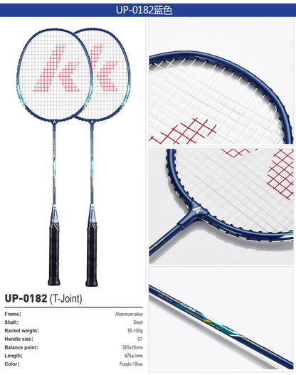 Kawasaki 1 Pair Of Badminton Racket 1U Aluminum Alloy Frame Badminton  Racquet With String For Outdoor Entertainment UP-0182