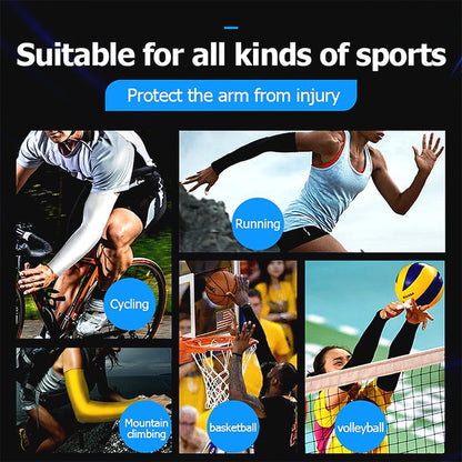 1 PC Cooling Sports Arm Sleeve Compression Basketball Cycling Arm Warmer Running UV Protection Unisex Volleyball Sunscreen Bands