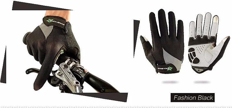 ROCKBROS Bicycle Gloves Breathable Full Finger Cycling Gloves Men Women Spring Screen Touch Sports MTB Road Long Bike Gloves