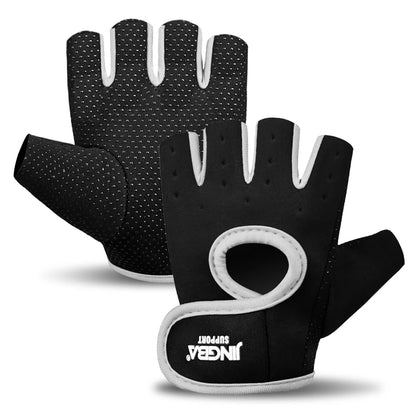 Summer Women Men Silicone Non-Slip Sweat-Proof Breathable Fitness Sports Outdoor Bike Half-Finger Gloves Gym Power Bicycle Glove