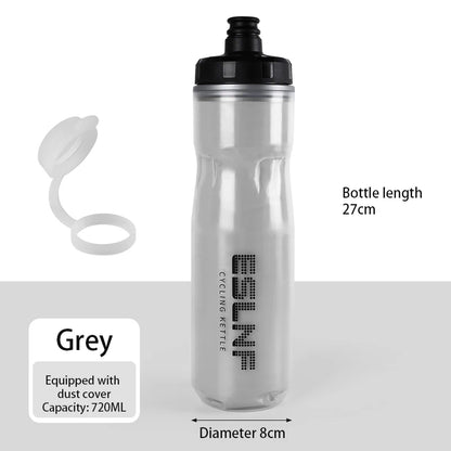 Cycling Insulated Water Bottle Thermal Drink PP5 Silicone 670ml Fitness Outdoor Sports Bicycle Portable Water Kettle