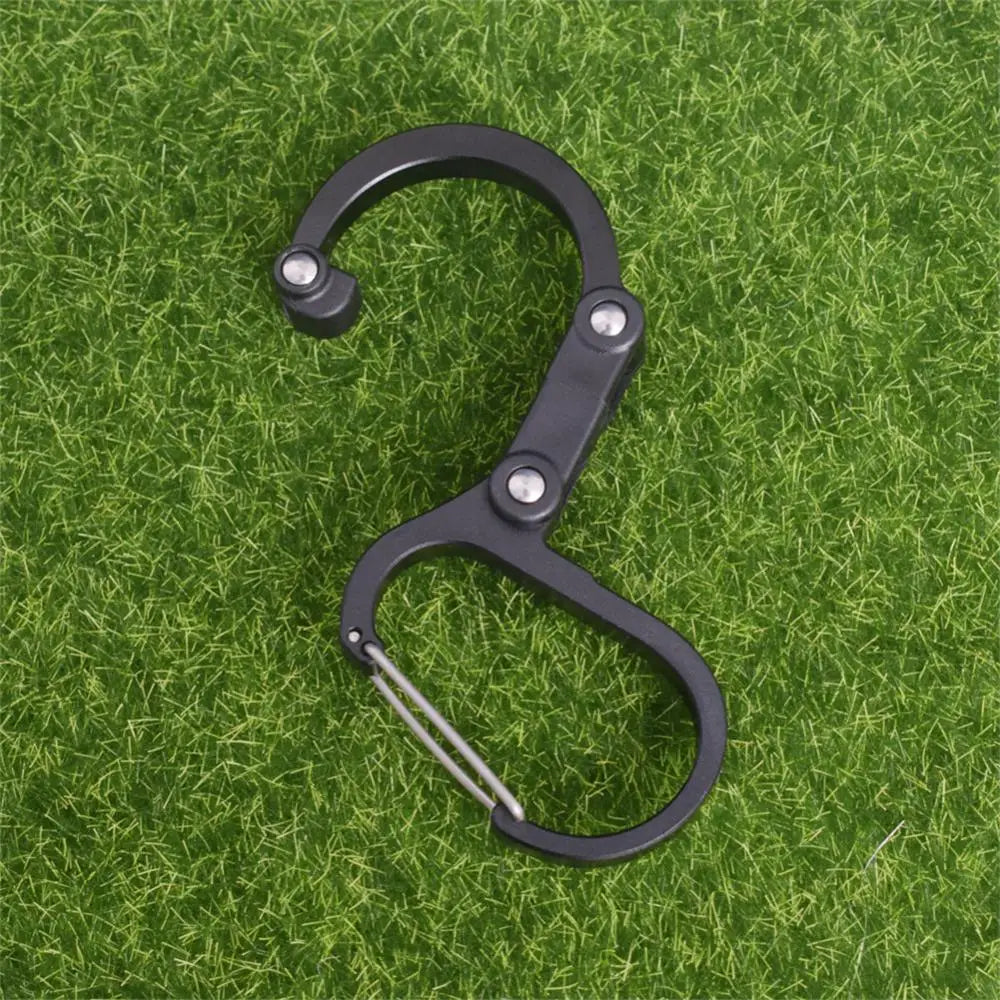 Hybrid Gear Clip - Carabiner Rotating Hook Clip Non-Locking Strong Clips For Camping Fishing Hiking Travel Backpack Out