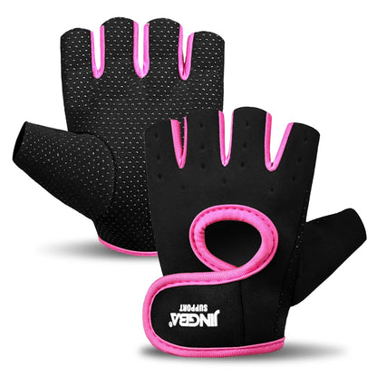 Summer Women Men Silicone Non-Slip Sweat-Proof Breathable Fitness Sports Outdoor Bike Half-Finger Gloves Gym Power Bicycle Glove