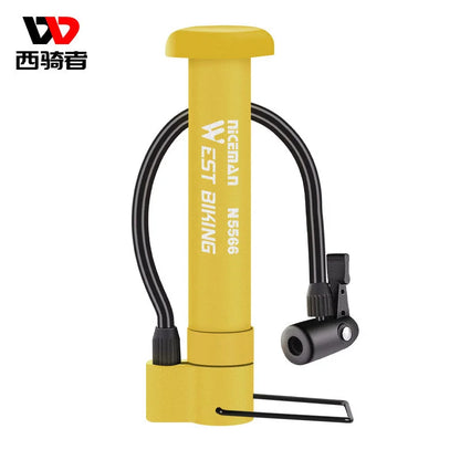 WEST Biking MTB Bicycle Pump 80PSI Schrader Bike Manual Air Pumps Balloon Tire Inflator Portable Floor Pump Cycling Accesories