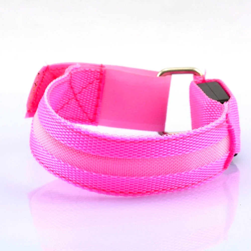 Night Sport Running Cycling Flashing Wristband CR2032 Button Battery Armband Outdoor Safety Arm Leg Warning Wrist Strap Light