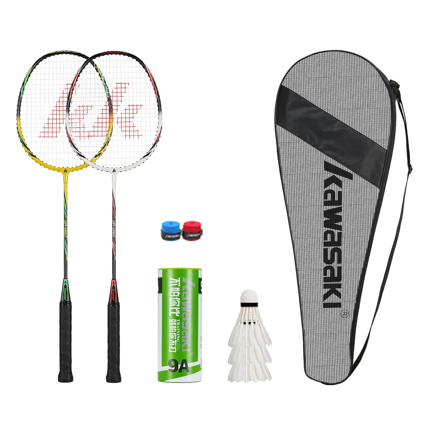 Kawasaki 1 Pair Of Badminton Racket 1U Aluminum Alloy Frame Badminton  Racquet With String For Outdoor Entertainment UP-0182