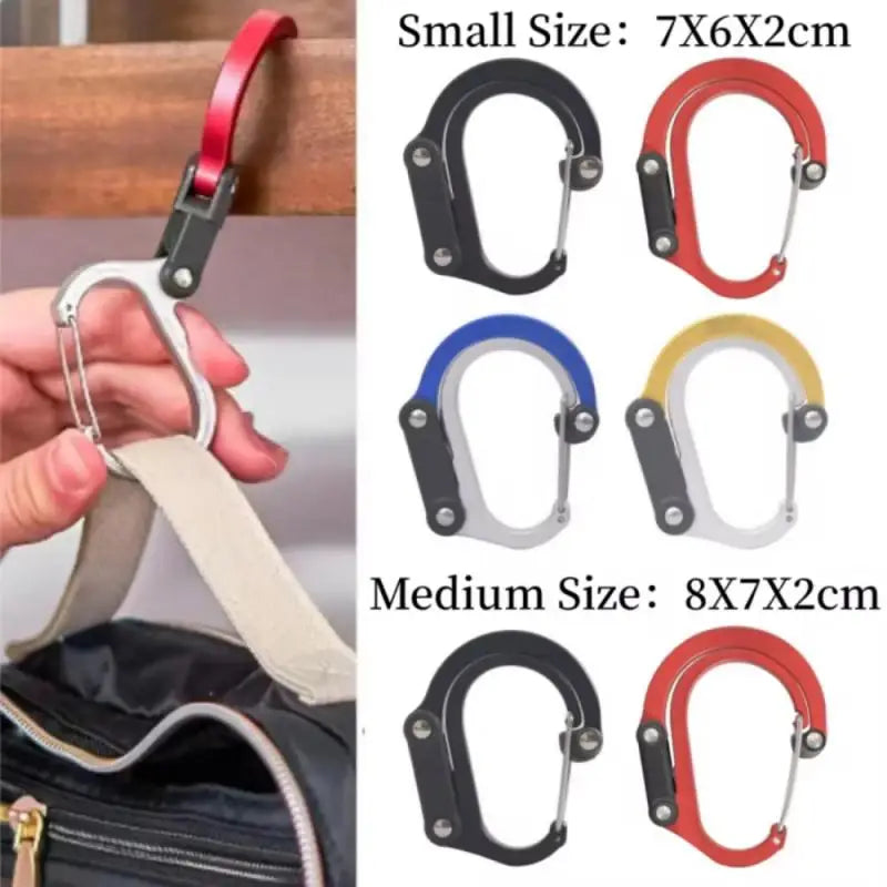 Hybrid Gear Clip - Carabiner Rotating Hook Clip Non-Locking Strong Clips For Camping Fishing Hiking Travel Backpack Out