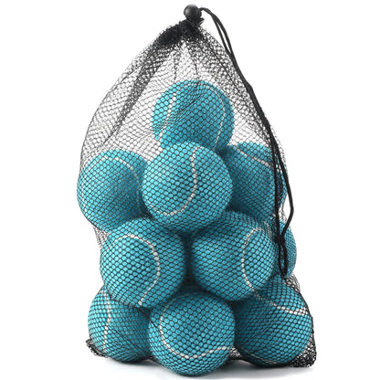 Tennis Balls High Elasticity Durable Training Balls for Beginners Practice Tennis Ball  with Mesh Bag Wool Rubber Tennis Balls