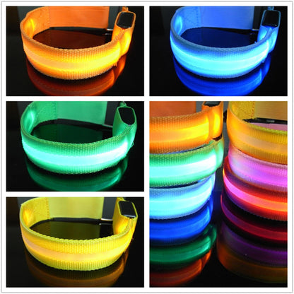 Night Sport Running Cycling Flashing Wristband CR2032 Button Battery Armband Outdoor Safety Arm Leg Warning Wrist Strap Light