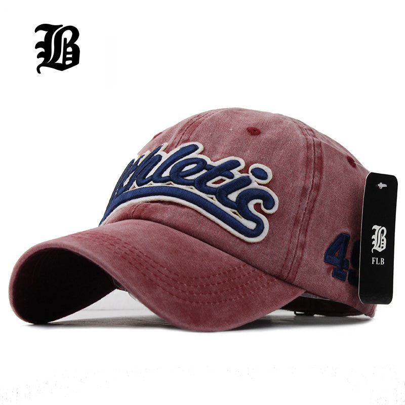 FLB] 100% Washed Denim Baseball cap Snapback Hats Autumn Summer